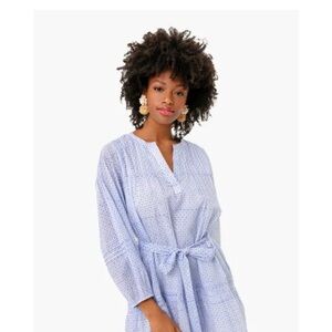 Roller Rabbit Blue Patterned Midi Dress